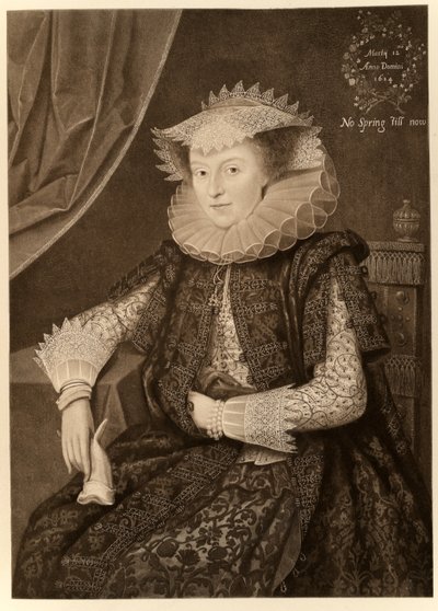 Mary Sidney, Gräfin von Pembroke, aus James I und VI, gedruckt von Manzi Joyant & Co. Paris, 1904 von Marcus Gheeraerts