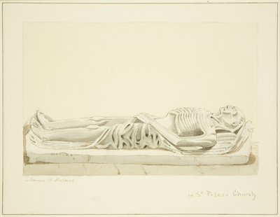 Effigie auf einem Monument in St. Peter