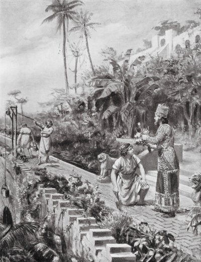 Die hängenden Gärten von Babylon von Margaret (after) Dovaston