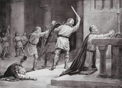 Der Mord an Knud dem Heiligen von Margaret (after) Dovaston