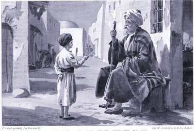 Ferdusi (941-1020 n. Chr.) hört seine eigenen Verse wiederholt von Margaret Dovaston