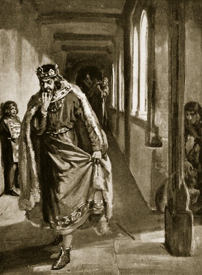 Johns Wut beim Unterzeichnen der Magna Carta, Illustration aus 