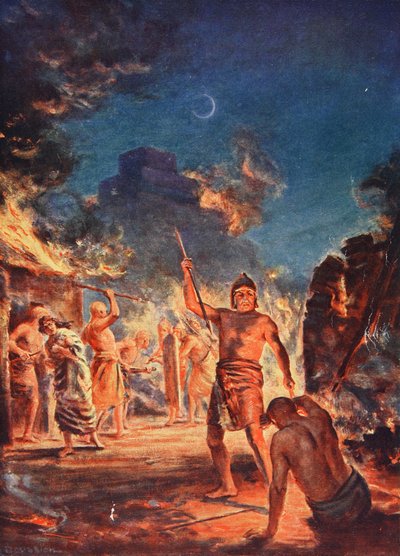 Die Verbrennung von Lagash, Illustration aus 