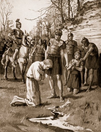 Das Martyrium des Hl. Alban, um 303, Illustration aus 