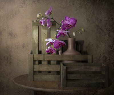 Orchideen und Kisten von Margareth Perfoncio