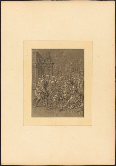 Besuch der Heiligen Elisabeth bei der Heiligen Familie von Maria Catharina Prestel after Hans Brosamer