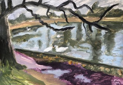 See im Bois de Boulogne von Maria Magenta