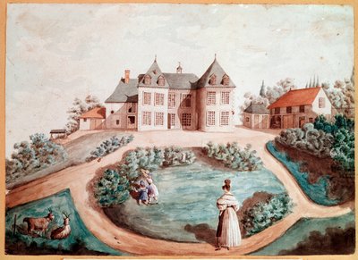 Ein Schloss in Touraine. Illustration für „Die Lilie im Tal“ von Balzac von Maria du (attr. to) Fresnay