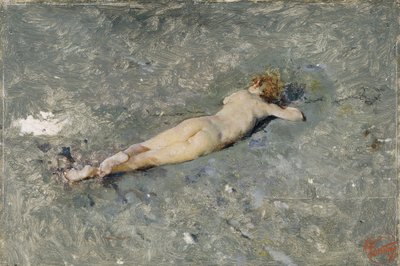 Nacktes Kind am Strand von Portici von Mariano Fortuny y Marsal