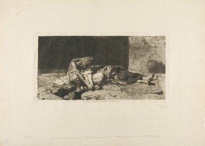 Araber beobachtet den Körper seines Freundes von Mariano Fortuny y Marsal