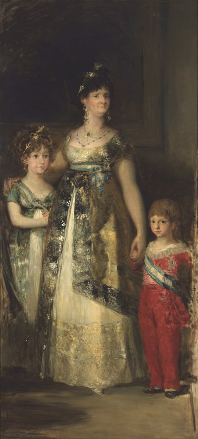Die Königin von Spanien und die Prinzen. Kopie von Goya von Mariano Fortuny y Marsal