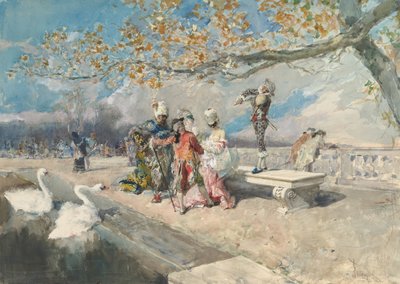 Maskerade, Mitte des 19. Jahrhunderts von Mariano José María Bernardo Fortuny y Carbó