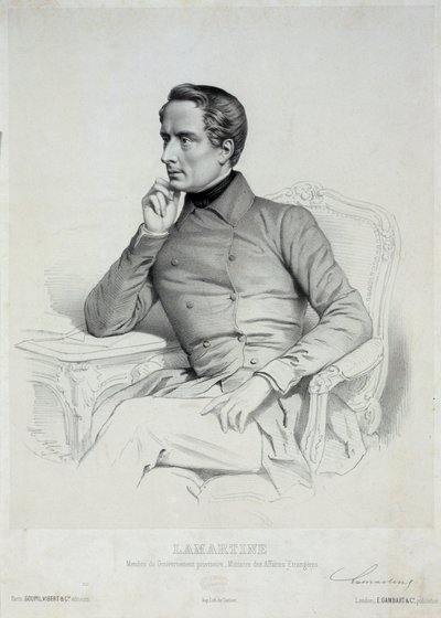 Porträt von Alphonse de Lamartine 1790-1869 von Marie Alexandre Menut Alophe