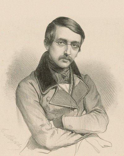Porträt des Dramatikers Auguste Anicet-Bourgeois 1806-1870 von Marie Alexandre Menut Alophe