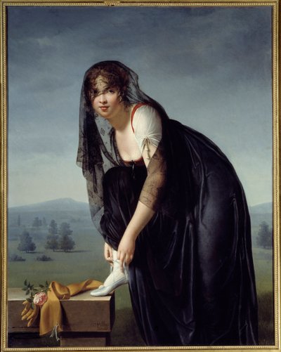 Studie einer Frau nach der Natur, auch bekannt als Porträt von Madame Subtra von Marie Denise Villers