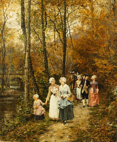 Der Nachmittagsspaziergang, 1879 von Marie Francois Firmin Girard