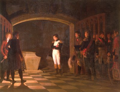 Napoleon meditiert vor dem Grab Friedrichs II. von Preußen, Potsdam, 25. Oktober 1806 von Marie Nicolas Ponce Camus