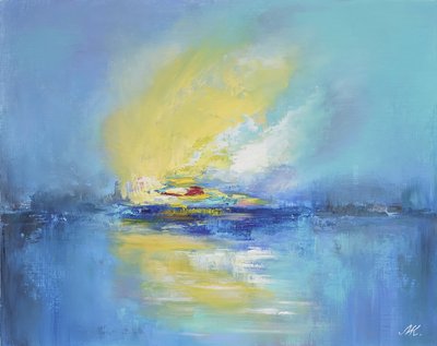 Blau-Gelber Horizontglanz von Marina Kozyr