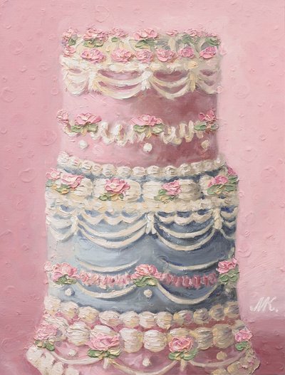 Rosa und Blauer Gestufter Kuchen von Marina Kozyr
