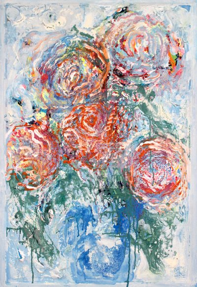 Lebendiges Florales Abstrakt von Marina Nelson