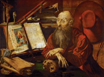 Heiliger Hieronymus in seiner Zelle von Marinus van Reymerswaele