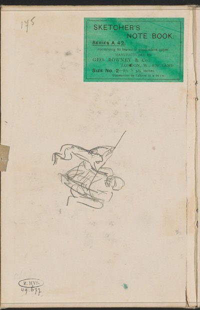 Gehockter Mann mit einem Affen von Marius Bauer