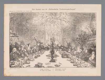 Das Bankett der Holländischen Zeichengesellschaft von Marius Bauer