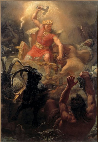 Thors Kampf mit den Riesen von Mårten Eskil Winge