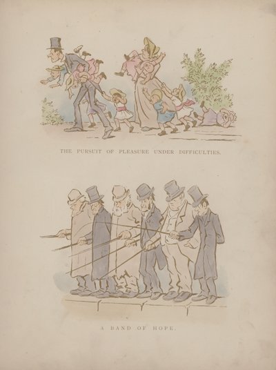Seite aus den Humours of Cynicus (farbiger Stich) von Martin  Anderson