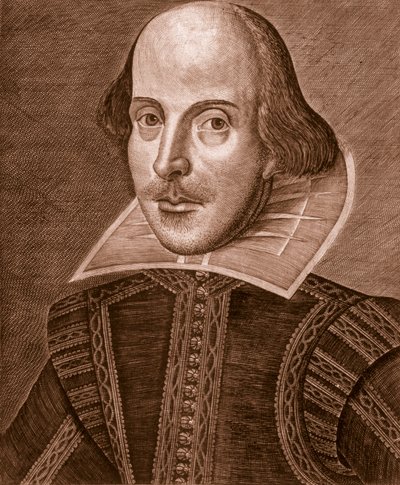 Porträt von Shakespeare, 1623 von Martin Droeshout