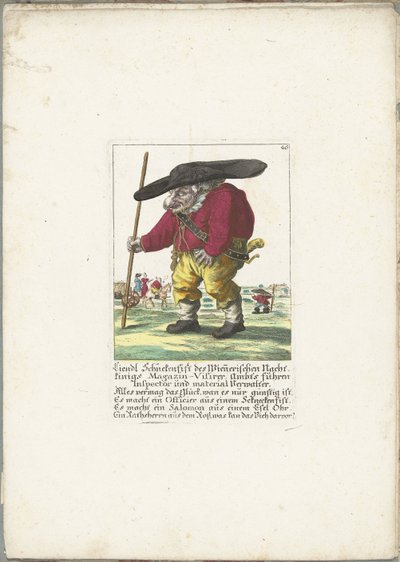 Der Zwerg Liendl Schnekenfist, ca. 1710 von Martin Engelbrecht (attributed to)