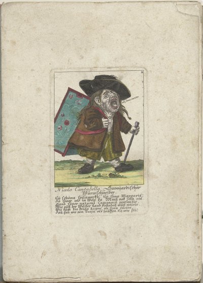Der Zwerg Nicolo Cantabella, ca. 1710 von Martin Engelbrecht (attributed to)