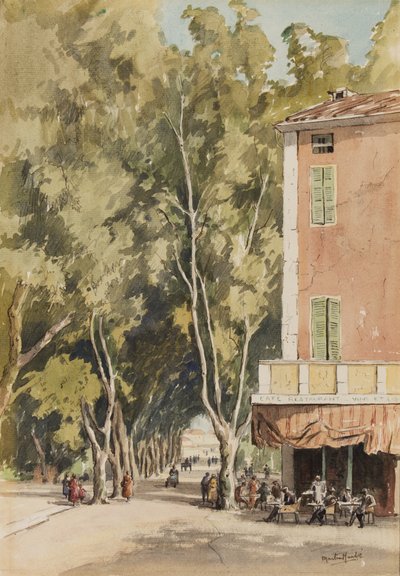 Eine Allee von Platanen, Vaison, Vaucluse, Oktober 1933 von Martin Hardie