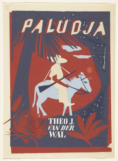 Einbandentwurf für: Theo J. van der Wal, Paludja, Jahr unbekannt von Martin Horwitz (signed by artist)