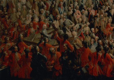 Hofbankett im großen Vorzimmer der Hofburg, Wien (Detail) von Martin II Mytens or Meytens