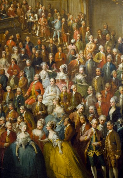 Fest zu Ehren von Maria Theresia von Österreich, Joseph II. und Isabella von Parma (1760) (Detail) von Martin II Mytens or Meytens