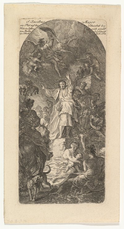 Der heilige Jakobus der Ältere predigt, ca. 1764 von Martin Johann Schmidt