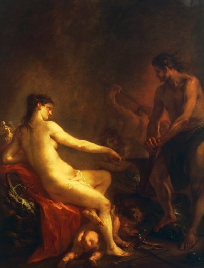 Venus und Amor in der Schmiede des Vulkan von Martin Johann Schmidt
