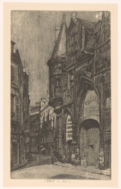 Straßenansicht mit dem Hôtel de Sens in Paris von Martin Monnickendam