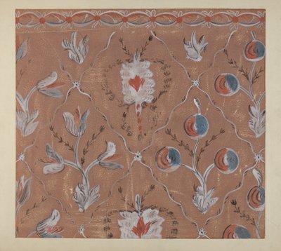 Handbemaltes Wanddetail, ca. 1939 von Martin Partyka