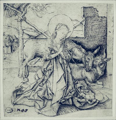 Anbetung des Kindes von Martin Schongauer