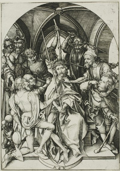 Christus mit Dornen gekrönt, aus Die Passion von Martin Schongauer
