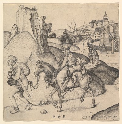Bauernfamilie auf dem Weg zum Markt von Martin Schongauer