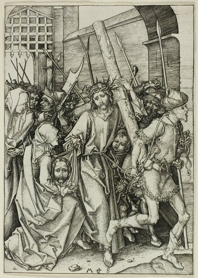 Das Tragen des Kreuzes, aus Die Passion von Martin Schongauer