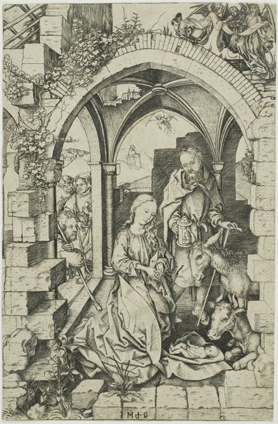 Die Geburt Christi, aus dem Leben der Jungfrau von Martin Schongauer