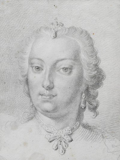 Maria Theresia 1741 Zeichnung von Martin van Meytens
