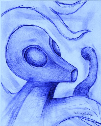 Alien Der Außerirdische Animation von Martina Konitzky