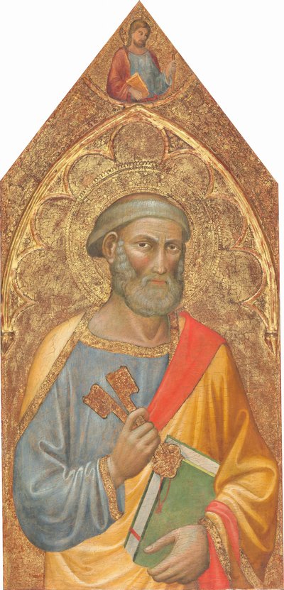 Heiliger Petrus, mit Heiliger Jakobus Major [linkes Panel] von Martino di Bartolomeo
