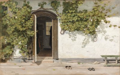 Der Eingang zum Alten Pfarrhaus in Hellested von Martinus Rørbye