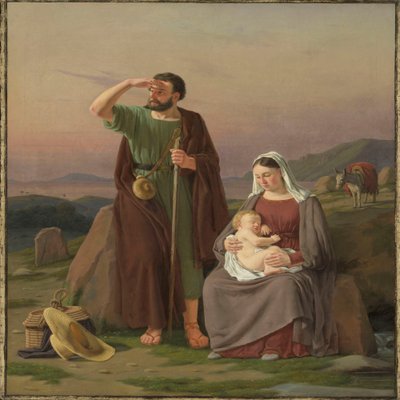 Die Flucht nach Ägypten von Martinus Rørbye